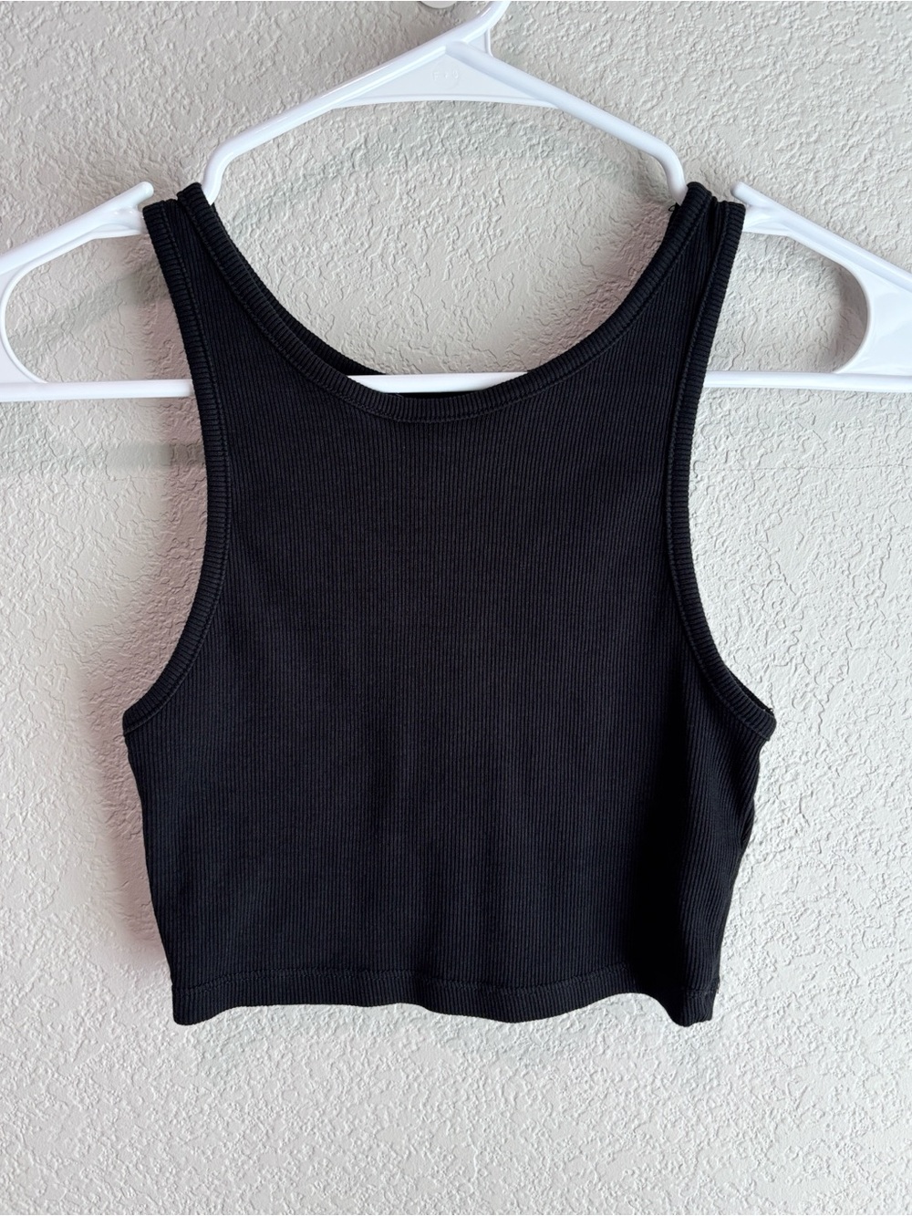 Zara Ribbed Crop Top Tank Top Black Women’s Size XS